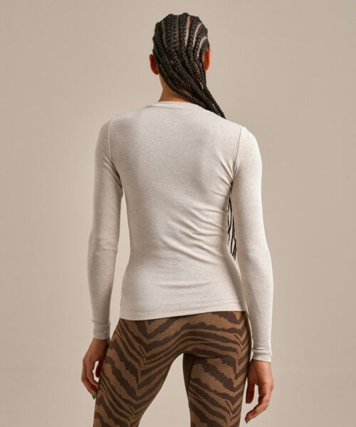 Bam1568 Horizon Long Sleeve Top Oatmeal Marl Clothing 4