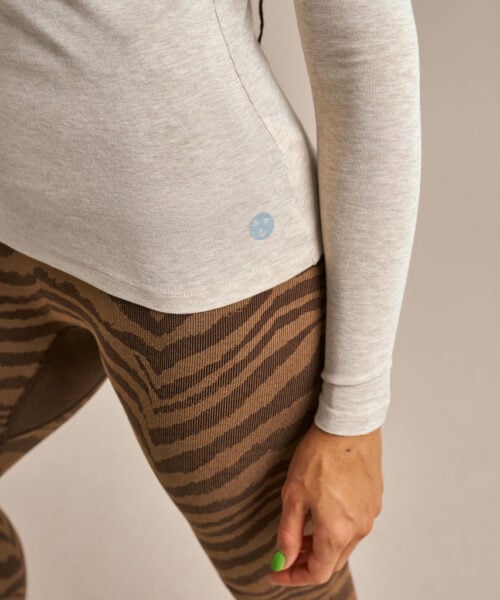 Bam1568 Horizon Long Sleeve Top Oatmeal Marl Clothing 5