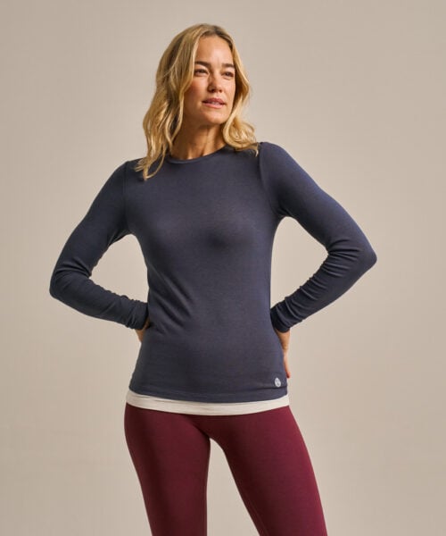 Bam1568 Horizon Long Sleeve Top Storm Navy Clothing 1