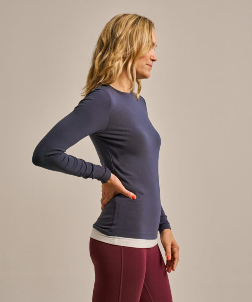 Bam1568 Horizon Long Sleeve Top Storm Navy Clothing 2