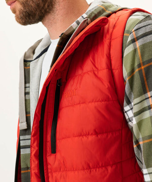 Bam1632 73 Zero Insulated Gilet Ginger Bamboo Clothing 3