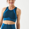Bam1840 Womens Seamless Compression Crop Top Blue Bamboo Clothing 1