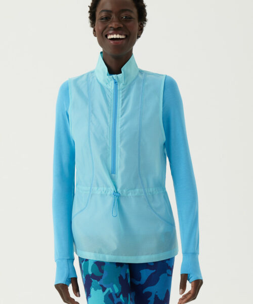 Bam1845 Womens 73 Zero Training Gilet Blue Bamboo Clothing 2