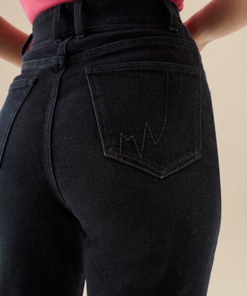 Bam1976 Womens Straight Leg Jeans Black Denim Bamboo Clothing 3