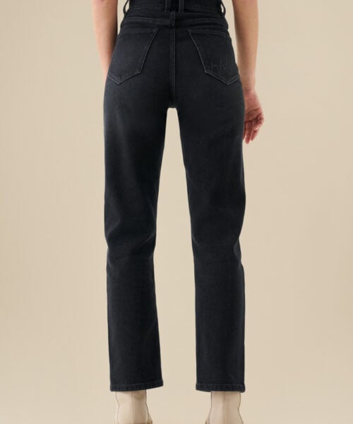 Bam1976 Womens Straight Leg Jeans Black Denim Bamboo Clothing 4