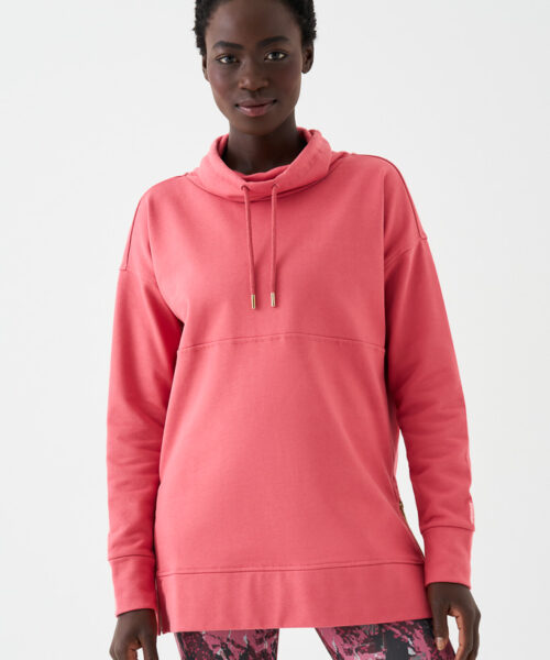 Bam2015 Womens Longline Throw On Sweat Rose Bamboo Clothing 2