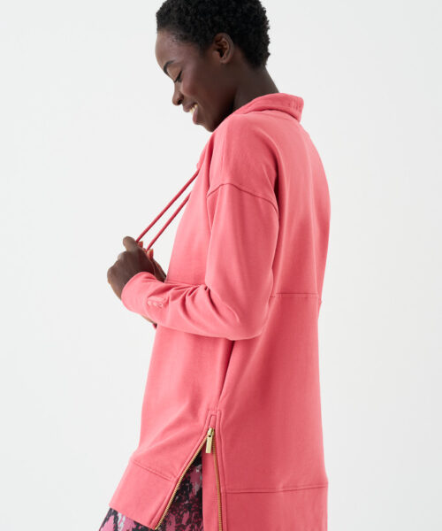 Bam2015 Womens Longline Throw On Sweat Rose Bamboo Clothing 5