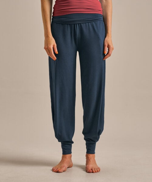 Bam2033 Cuffed Bamboo Yoga Pants Mariner Navy Bam Clothing 2