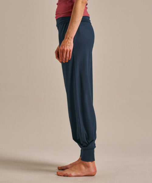 Bam2033 Cuffed Bamboo Yoga Pants Mariner Navy Bam Clothing 3