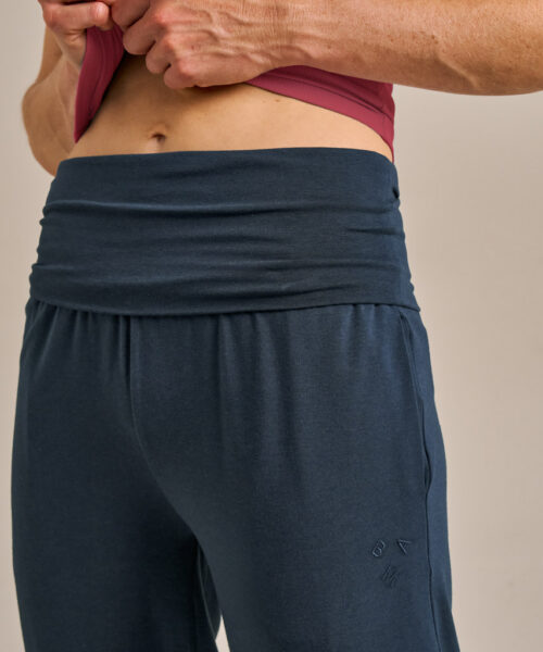 Bam2033 Cuffed Bamboo Yoga Pants Mariner Navy Bam Clothing 6