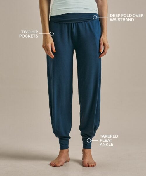 Bam2033 Womens Cuffed Bamboo Yoga Pants Ocean Eal Bam Clothing