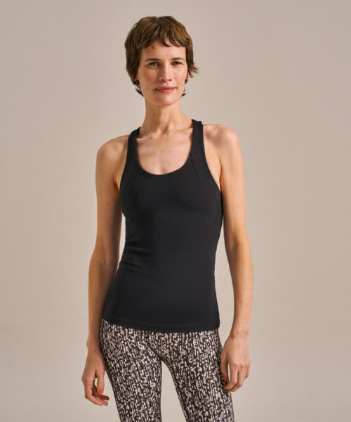 Bam2102 Mallea Cross Back Vest Black Bam Clothing 2
