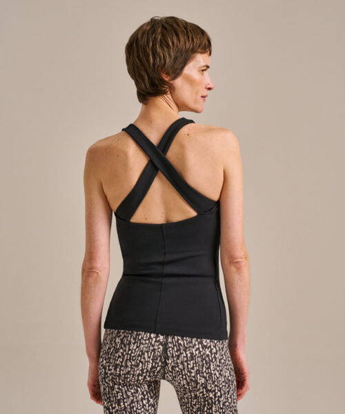 Bam2102 Mallea Cross Back Vest Black Bam Clothing 4