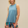 Bam2200 Womens Pluma Training Tank Shark Blue Bamboo Clothing 1