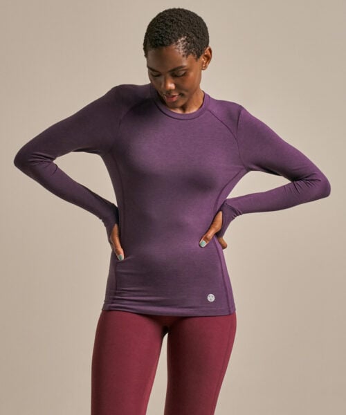 Bam2243 Sudbrook Slim Fit Baselayer Damson Clothing 1