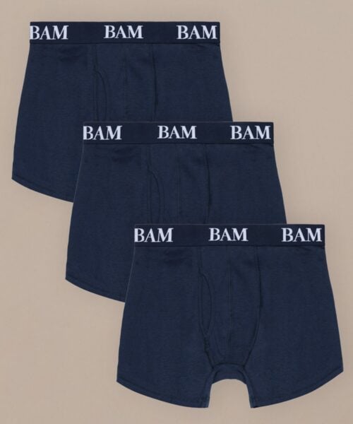 Bam2324 Regular Air Bamboo Boxers Pack Navy Bam Clothing 1