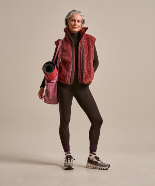 Bam2331 74 Zero Boxy Fleece Gilet Rose Clothing 1
