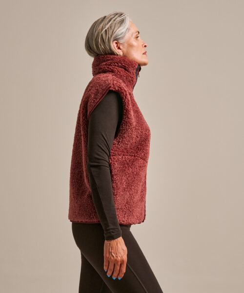 Bam2331 74 Zero Boxy Fleece Gilet Rose Clothing 3