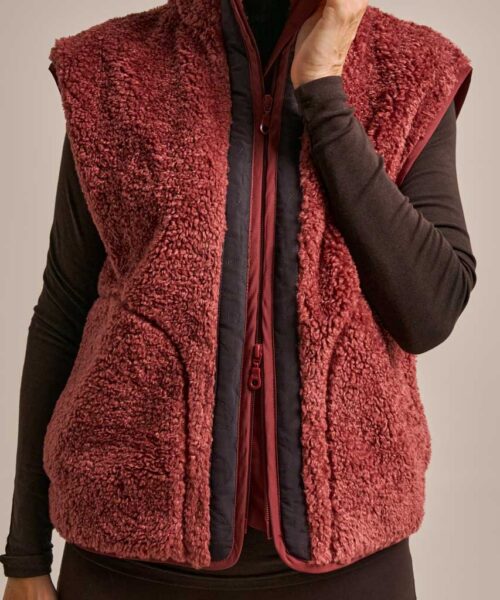 Bam2331 74 Zero Boxy Fleece Gilet Rose Clothing 6