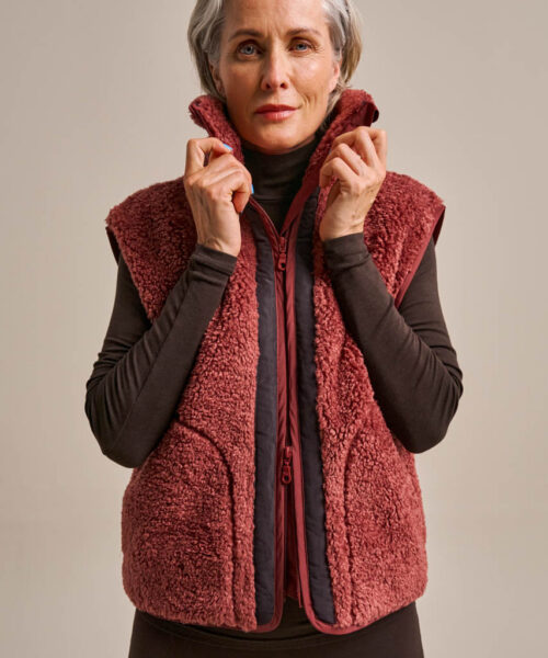 Bam2331 74 Zero Boxy Fleece Gilet Rose Clothing 8