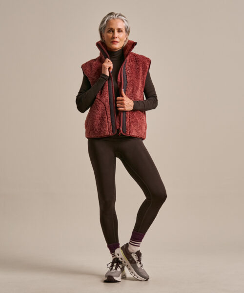 Bam2331 74 Zero Boxy Fleece Gilet Rose Clothing 9