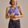 Bam2366 Enduro Zip Front Crop Top Purple Bam Clothing 1