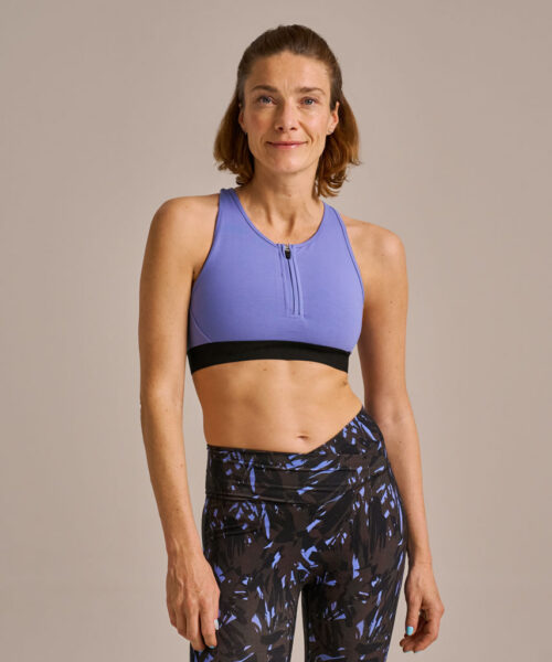 Bam2366 Enduro Zip Front Crop Top Purple Bam Clothing 2