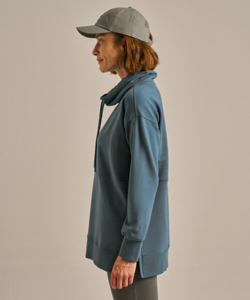Bam2421 Longline Throw On Sweat Agate Blue Bam Clothing 4