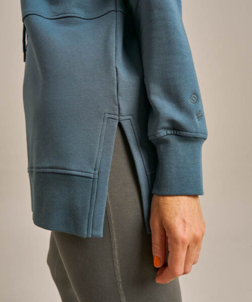 Bam2421 Longline Throw On Sweat Agate Blue Bam Clothing 5