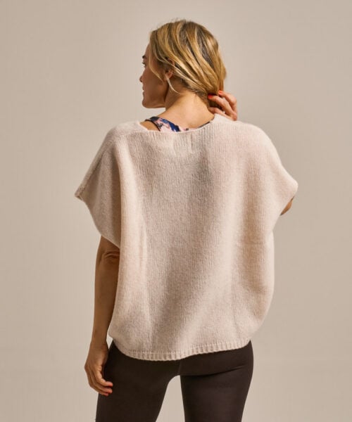Bam2483 Sleeveless Layering Boxy Knitted Top Oat Clothing 4
