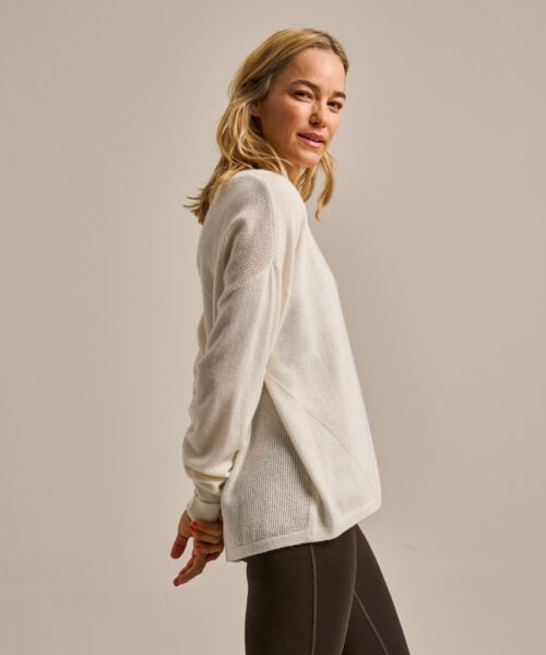 Bam2484 Scoop Neck Cooling Knit Winter White Clothing 3