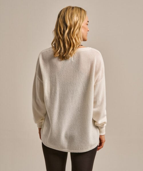 Bam2484 Scoop Neck Cooling Knit Winter White Clothing 4