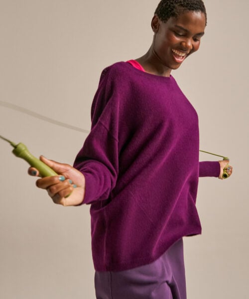 Bam2484 Scoop Neck Knit Damson Clothing 5