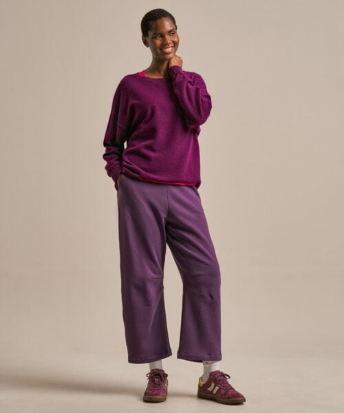Bam2484 Scoop Neck Knit Damson Clothing 6