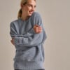 Bam2487 Rib Knit Sweatshirt Kynance Blue Bam Clothing 1