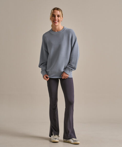Bam2487 Rib Knit Sweatshirt Kynance Blue Bam Clothing 6