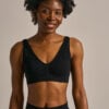 Bam2500 Seamless Plunge Bralette Black Bam Clothing 1