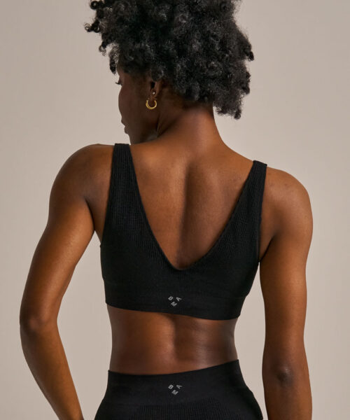Bam2500 Seamless Plunge Bralette Black Bam Clothing 3