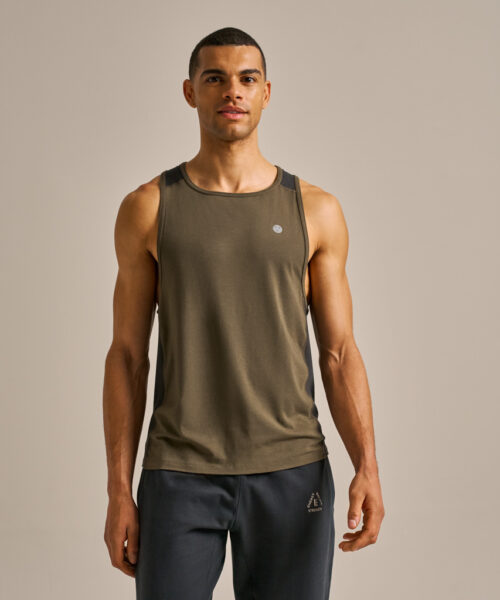 Bam2574 Active Air Tank Top Khaki Green Bam Clothing 2