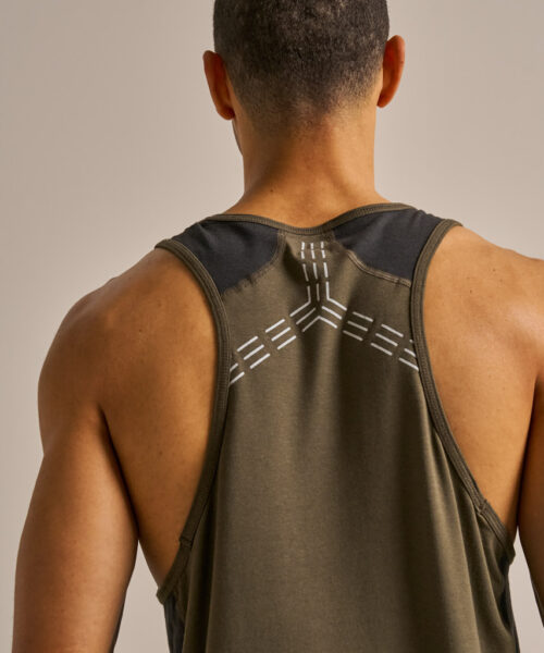 Bam2574 Active Air Tank Top Khaki Green Bam Clothing 3
