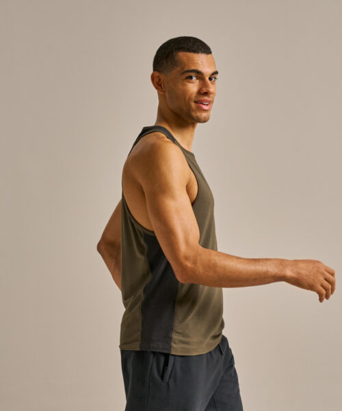 Bam2574 Active Air Tank Top Khaki Green Bam Clothing 5