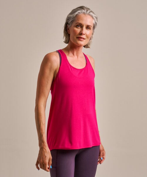 Bam2582 Everyday Energy Pleat Vest Dragonfruit Clothing 1