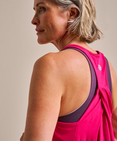 Bam2582 Everyday Energy Pleat Vest Dragonfruit Clothing 5