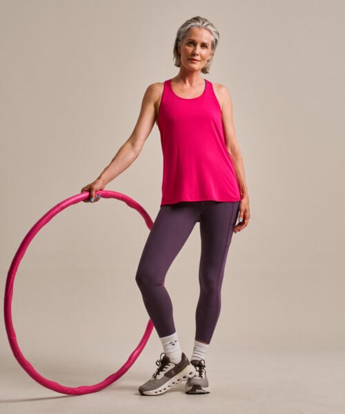 Bam2582 Everyday Energy Pleat Vest Dragonfruit Clothing 6