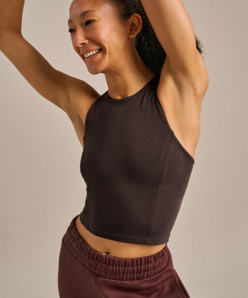 Bam2638 Ultimate Balm Crop Top Bitter Chocolate Clothing 1