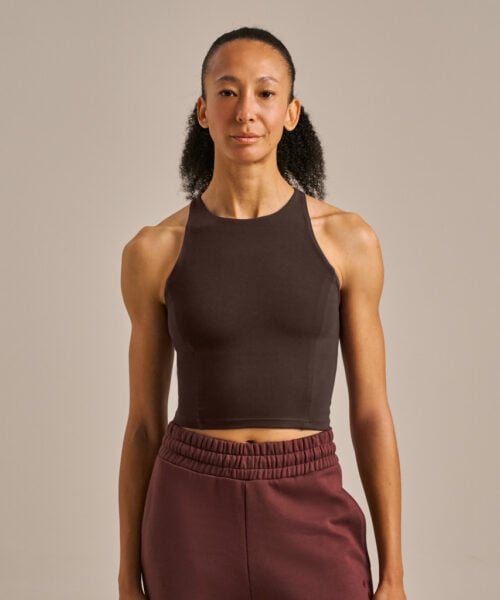 Bam2638 Ultimate Balm Crop Top Bitter Chocolate Clothing 2