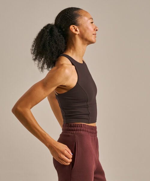 Bam2638 Ultimate Balm Crop Top Bitter Chocolate Clothing 4