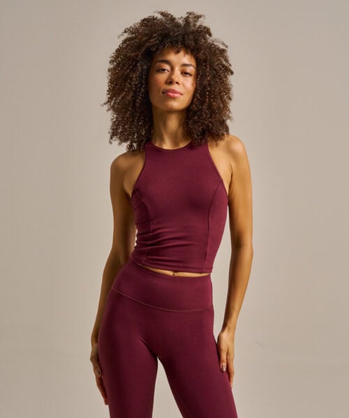 Bam2638 Ultimate Balm Crop Top Dark Rose Clothing 2