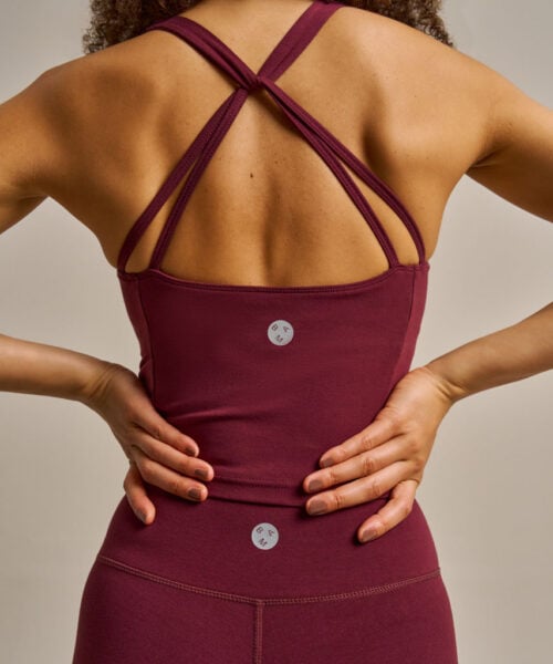 Bam2638 Ultimate Balm Crop Top Dark Rose Clothing 5
