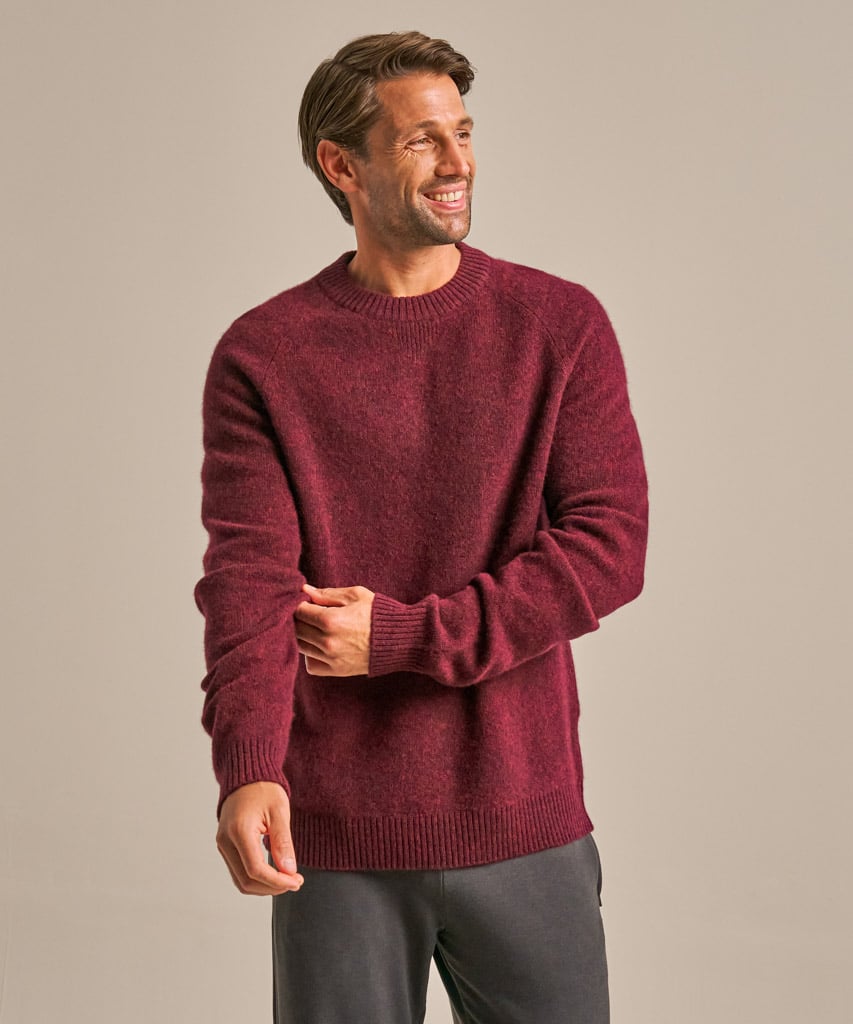 Bam Active Crew Knit Jumper In Purple